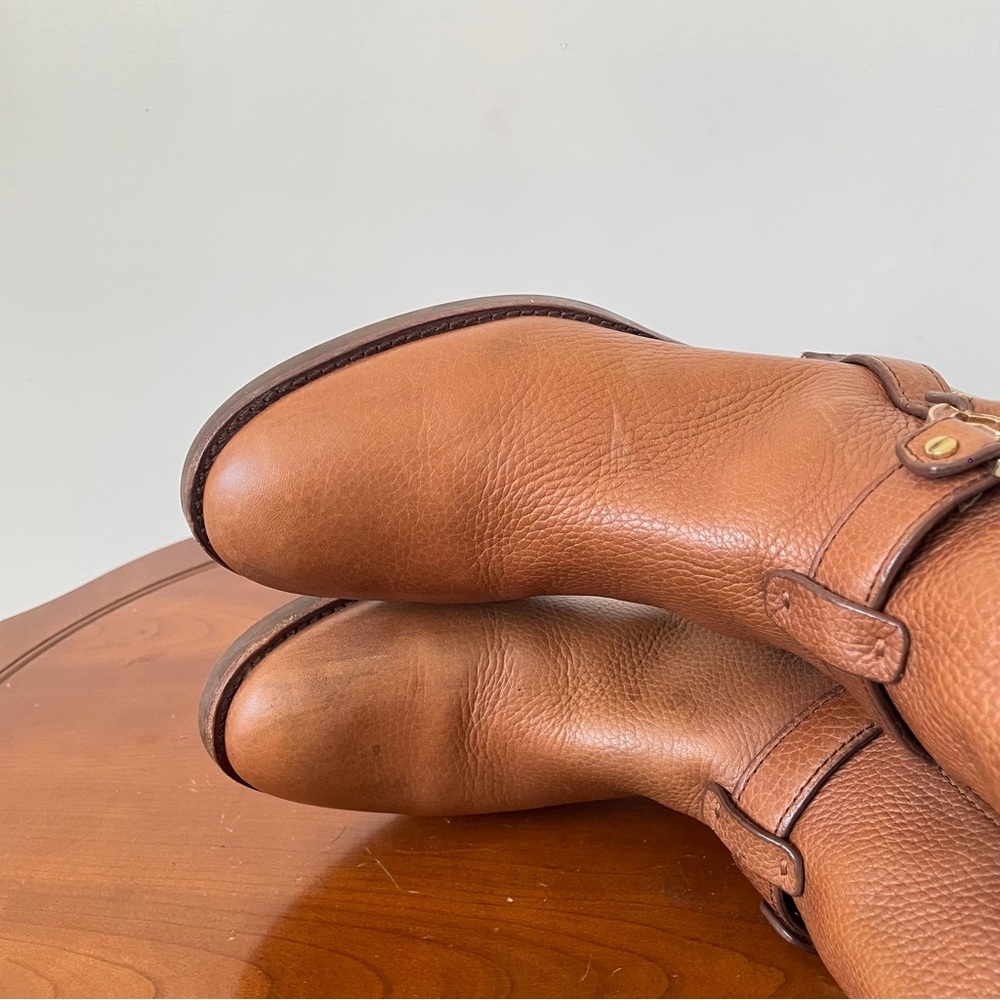 Tory Burch Amanda Black Pebbled Leather Riding boots | US 7 - Picture 9 of 11